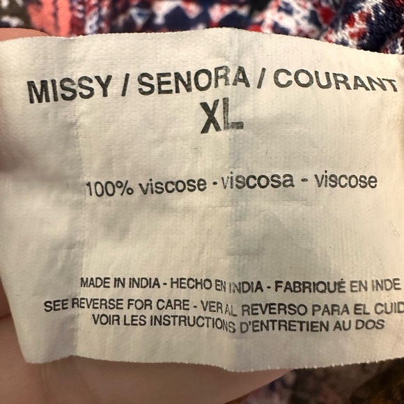 Nine West Colorful Patterned Boho Top - Picture 5 of 5